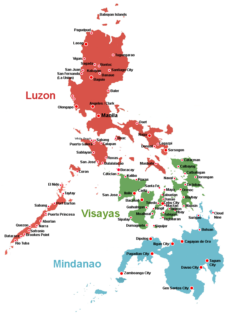 Mapa Ng Pilipinas Luzon Visayas At Mindanao - Gambaran